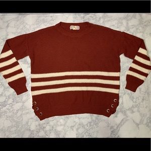 Rusty red knit sweater